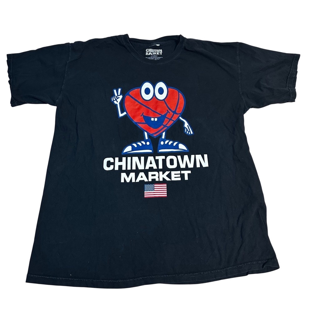 Chinatown Market Basketball Heart T Shirt Black Limited Edition X Large